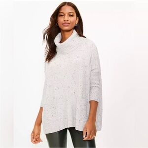 $70 LOFT Speckled Oversized Turtleneck Sweater